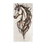 ديكور منزلي خشبي من ستار زون - رسمة الخيل