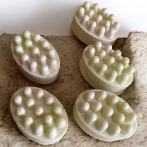 Herbal Harmony Soap Ingredients: Distilled Water, Sodium Hydroxide, Olive Oil, Rosemary Oil, Chamomile Oil, Castor Oil, Argan Oil, Sweet Almond Oil, Tea Tree Oil. 100g